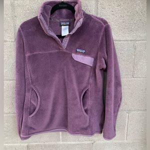 Patagonia Women's Re-Tool Snap- pullover Tyrian Purple X-Dye